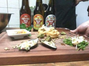 Comenzando degustación maridaje Chester Beer y productos del mar Bravo Cabrera